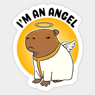 I'm an Angel Capybara Sticker